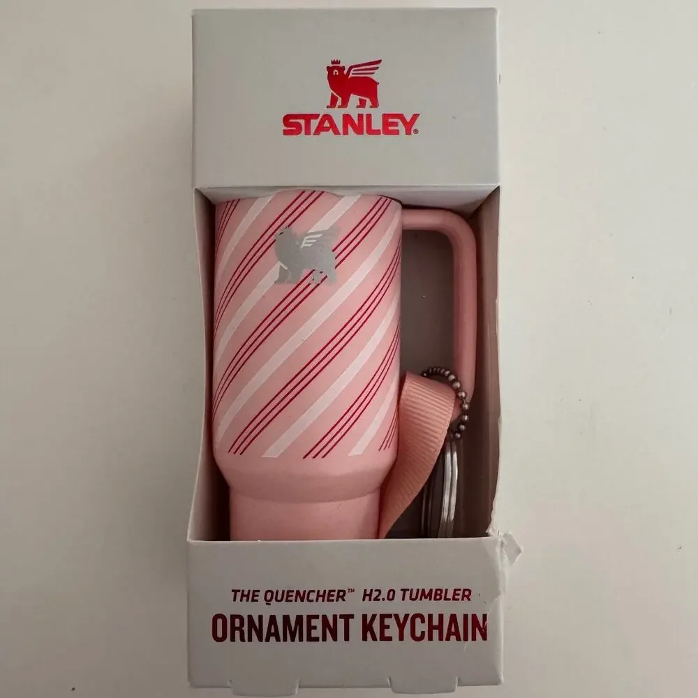 ❌SOLD❌ Stanley The Quencher H2.0 Tumbler Ornament Keychain Mini Strawberry Twist - Picture 1 of 5